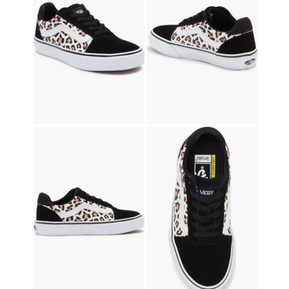 Vans Womens 10 Ward Deluxe Leather Leopard Pink - Picture 6 of 6